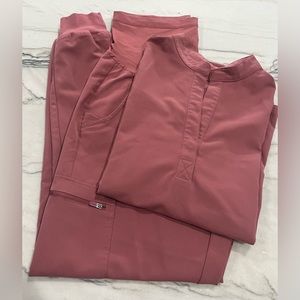 Figs small maternity mauve Rafaela joggers and small Rafaela oversized top